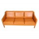 Børge Mogensen 2323 sofa, nypolstret i cognac anilin læder