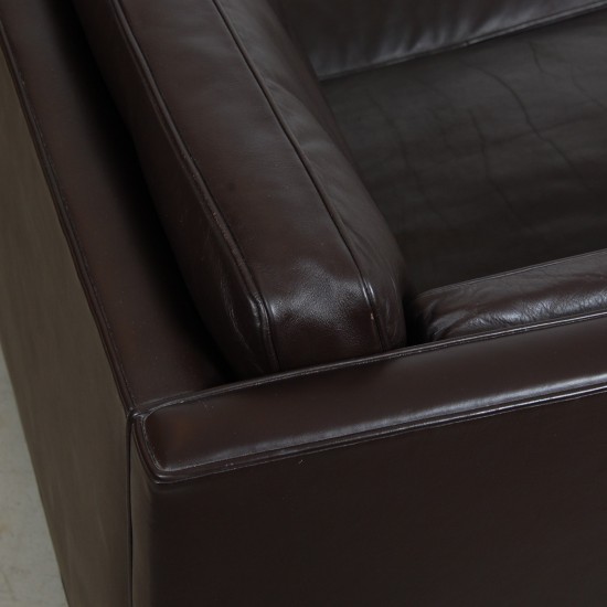 Børge Mogensen 3.seater sofa model 2443 in brown leather