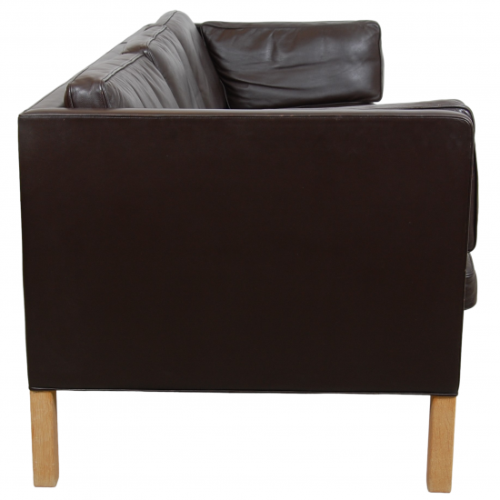 Børge Mogensen 3.seater sofa model 2443 in brown leather