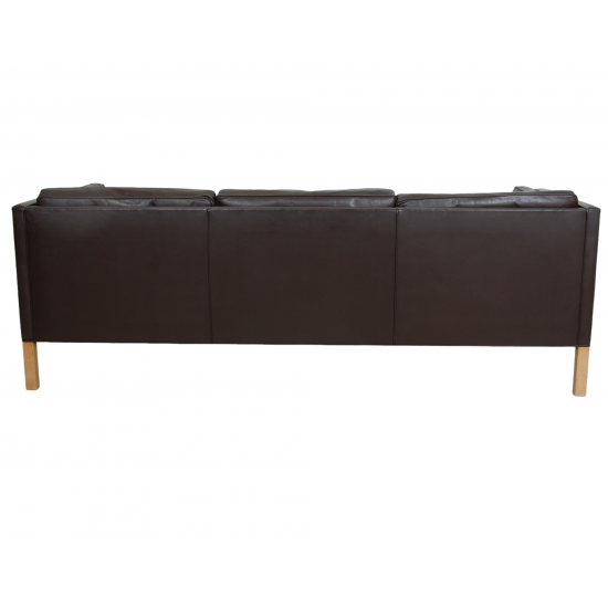 Børge Mogensen 3.seater sofa model 2443 in brown leather