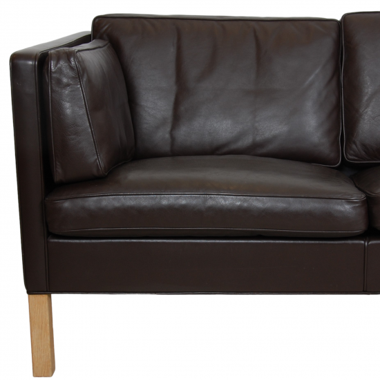 Børge Mogensen 3.seater sofa model 2443 in brown leather