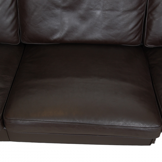 Børge Mogensen 3.seater sofa model 2443 in brown leather