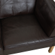 Børge Mogensen 3.seater sofa model 2443 in brown leather