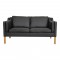Børge Mogensen 2212 2.pers sofa reupholstered in leather