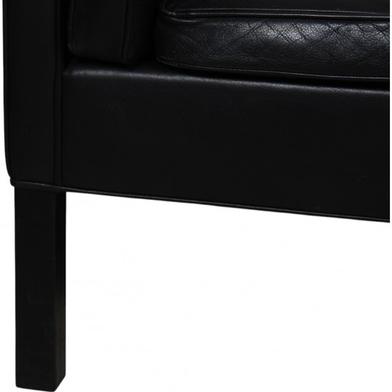 Børge Mogensen 2213 3.personers sofa i sort læder