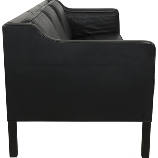 Børge Mogensen 2213 3.personers sofa i sort læder