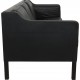 Børge Mogensen 2213 3.personers sofa i sort læder
