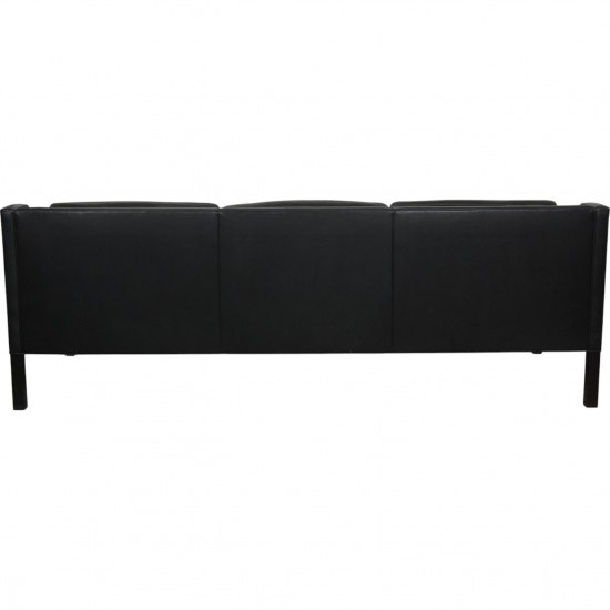 Børge Mogensen 2213 3.personers sofa i sort læder