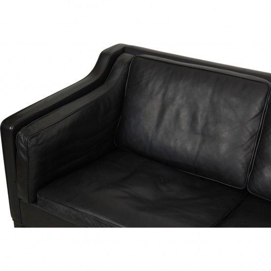 Børge Mogensen 2213 3.personers sofa i sort læder