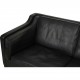 Børge Mogensen 2213 3.personers sofa i sort læder