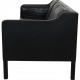 Børge Mogensen 2213 3.personers sofa i sort læder