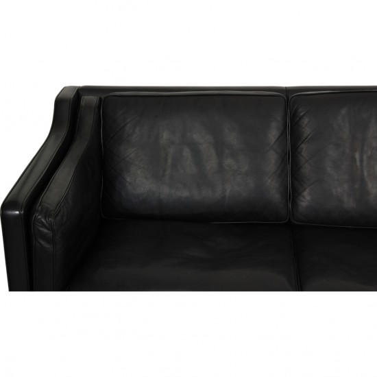 Børge Mogensen 2213 3.personers sofa i sort læder