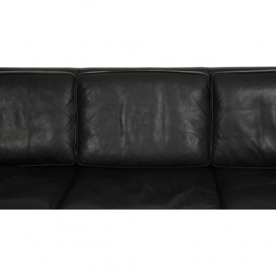 Børge Mogensen 2213 3.personers sofa i sort læder