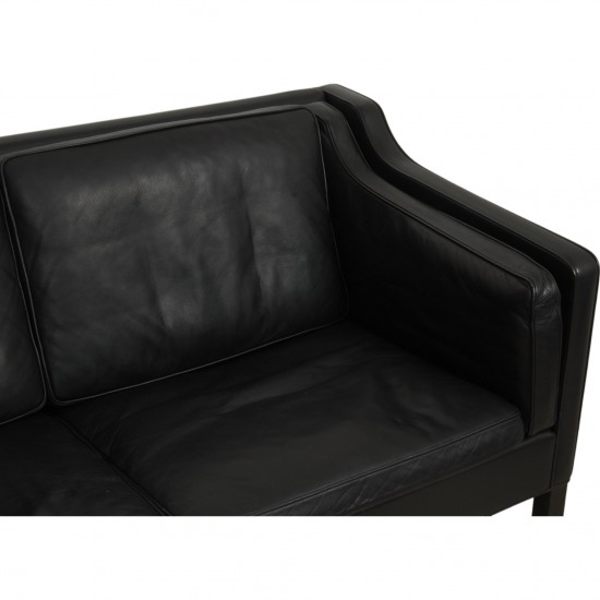 Børge Mogensen 2213 3.personers sofa i sort læder