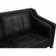 Børge Mogensen 2213 3.personers sofa i sort læder