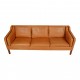 Børge Mogensen 2213 3.pers sofa i patineret lyst cognac læder