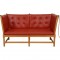 Børge Mogensen Tremmesofa i rødt læder