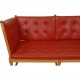 Børge Mogensen Spoke-back sofa in red leather