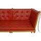 Børge Mogensen Spoke-back sofa in red leather