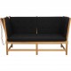 Børge Mogensen Spoke-back sofa in oak and black Hallingdal