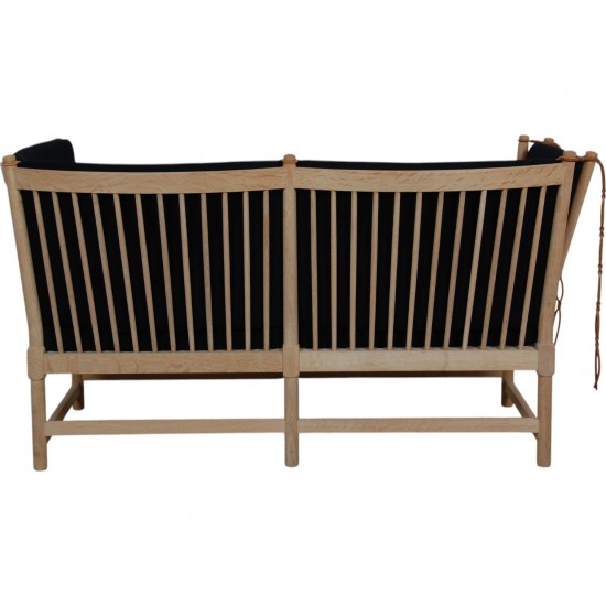 Børge Mogensen Spoke-back sofa in oak and black Hallingdal