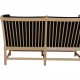 Børge Mogensen Spoke-back sofa in oak and black Hallingdal