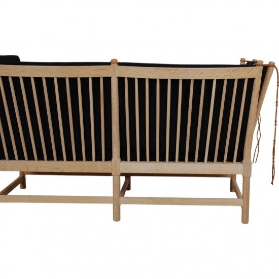 Børge Mogensen Spoke-back sofa in oak and black Hallingdal