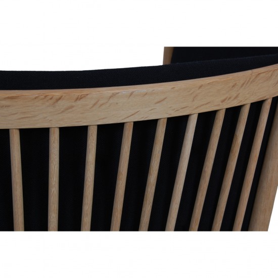 Børge Mogensen Spoke-back sofa in oak and black Hallingdal