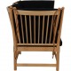 Børge Mogensen Spoke-back sofa in oak and black Hallingdal