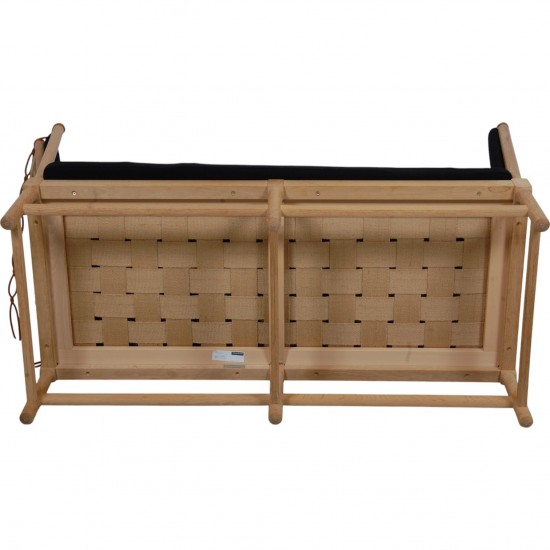 Børge Mogensen Spoke-back sofa in oak and black Hallingdal