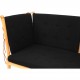 Børge Mogensen Spoke-back sofa in oak and black Hallingdal