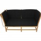 Børge Mogensen Spoke-back sofa in oak and black Hallingdal