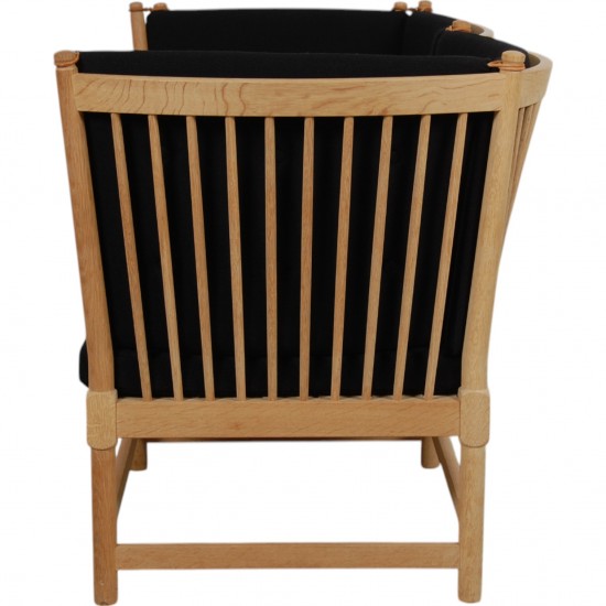 Børge Mogensen Spoke-back sofa in oak and black Hallingdal
