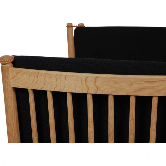 Børge Mogensen Spoke-back sofa in oak and black Hallingdal