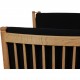 Børge Mogensen Spoke-back sofa in oak and black Hallingdal
