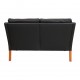 Børge Mogensen 2208 2.pers sofa i originalt sort læder