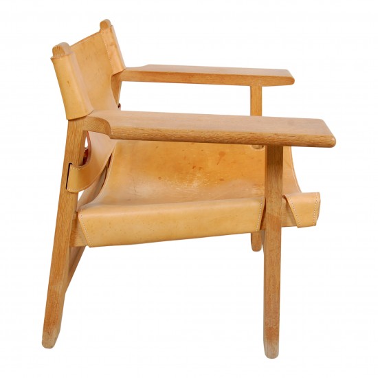 Børge Mogensen Den spanske stol i patineret læder gammel model