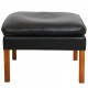 Børge Mogensen 2202 footstool in black leather 2