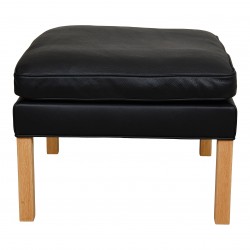 Upholstery of Børge Mogensen footstool with leather