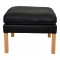 Upholstery of Børge Mogensen footstool with leather