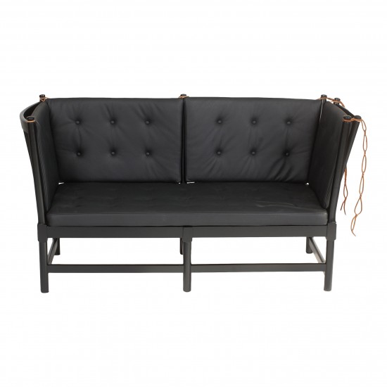 Børge Mogensen Black-lacquered Spoke-Back sofa