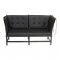 Børge Mogensen Black-lacquered Spoke-Back sofa