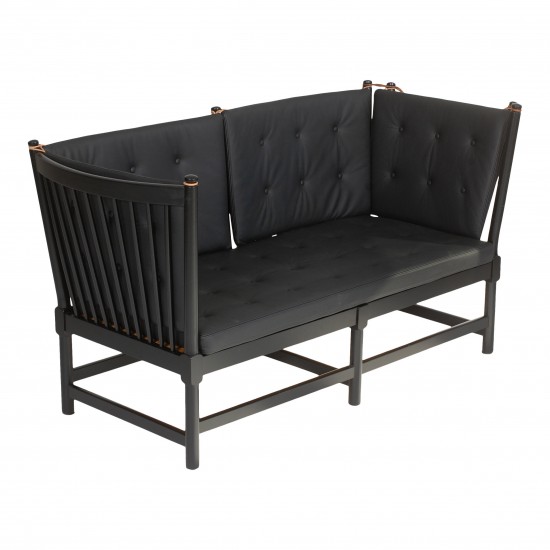 Børge Mogensen Black-lacquered Spoke-Back sofa