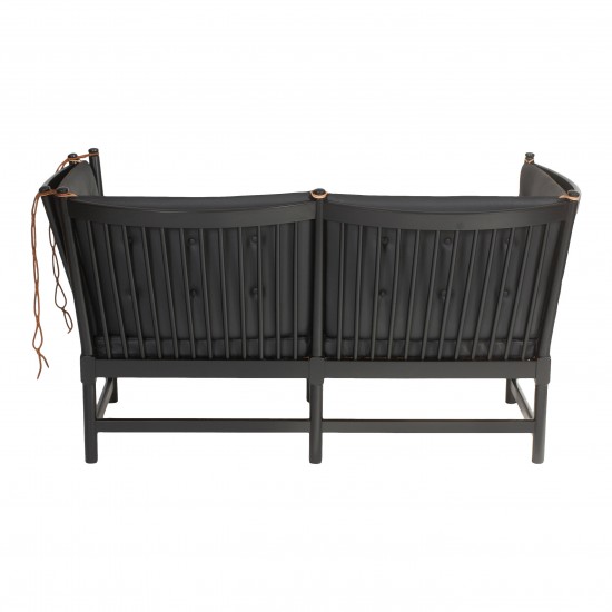 Børge Mogensen Black-lacquered Spoke-Back sofa