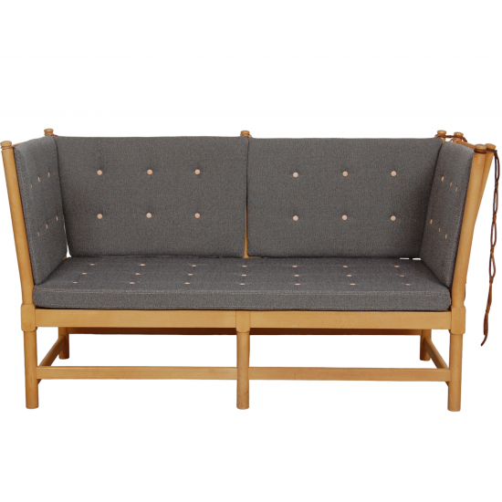 Børge Mogensen Spoke-back sofa in grey hallingdal fabric