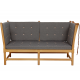 Børge Mogensen Spoke-back sofa in grey hallingdal fabric