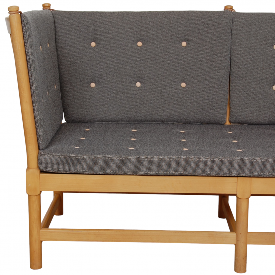 Børge Mogensen Spoke-back sofa in grey hallingdal fabric