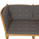 Børge Mogensen Spoke-back sofa in grey hallingdal fabric