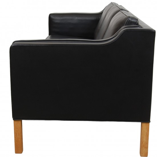 Børge Mogensen 3.seater sofa 2213 in original black leather from 2007