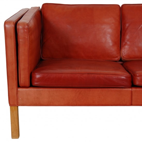 Børge Mogensen 2-personers 2332 sofa i indian red anilin læder